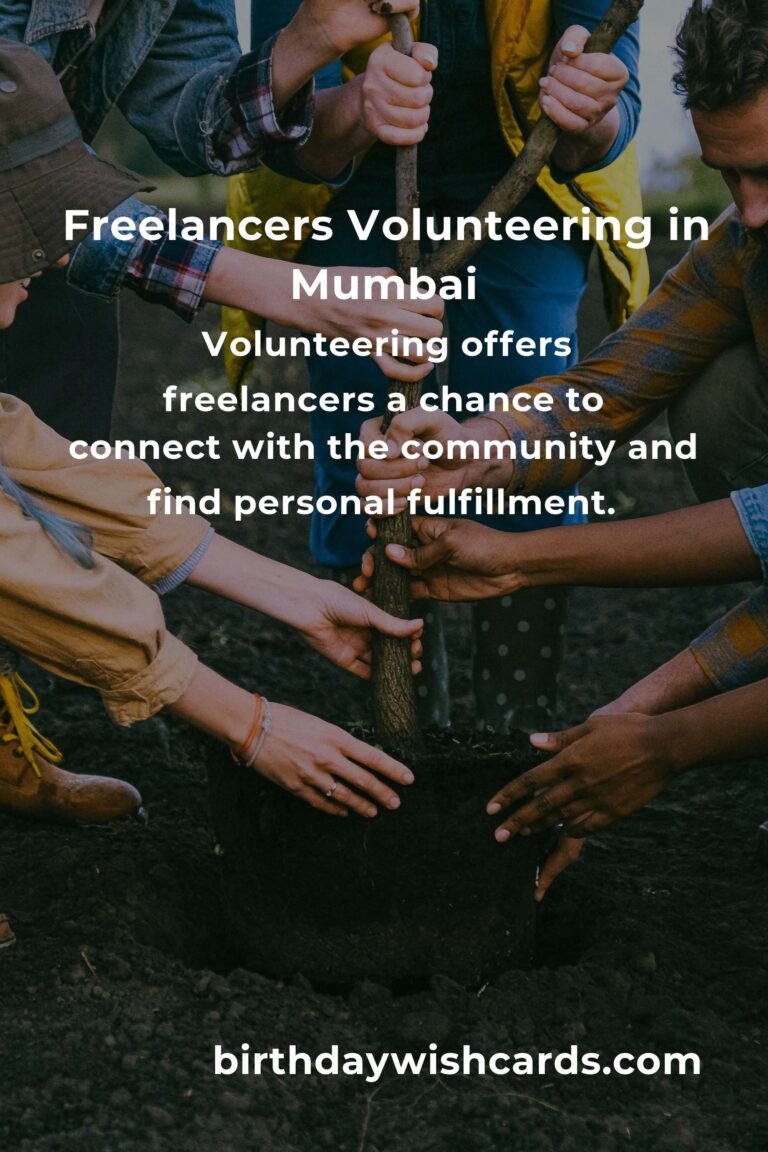 Finding Heartfelt Volunteer Opportunities for Freelancers in Mumbai
