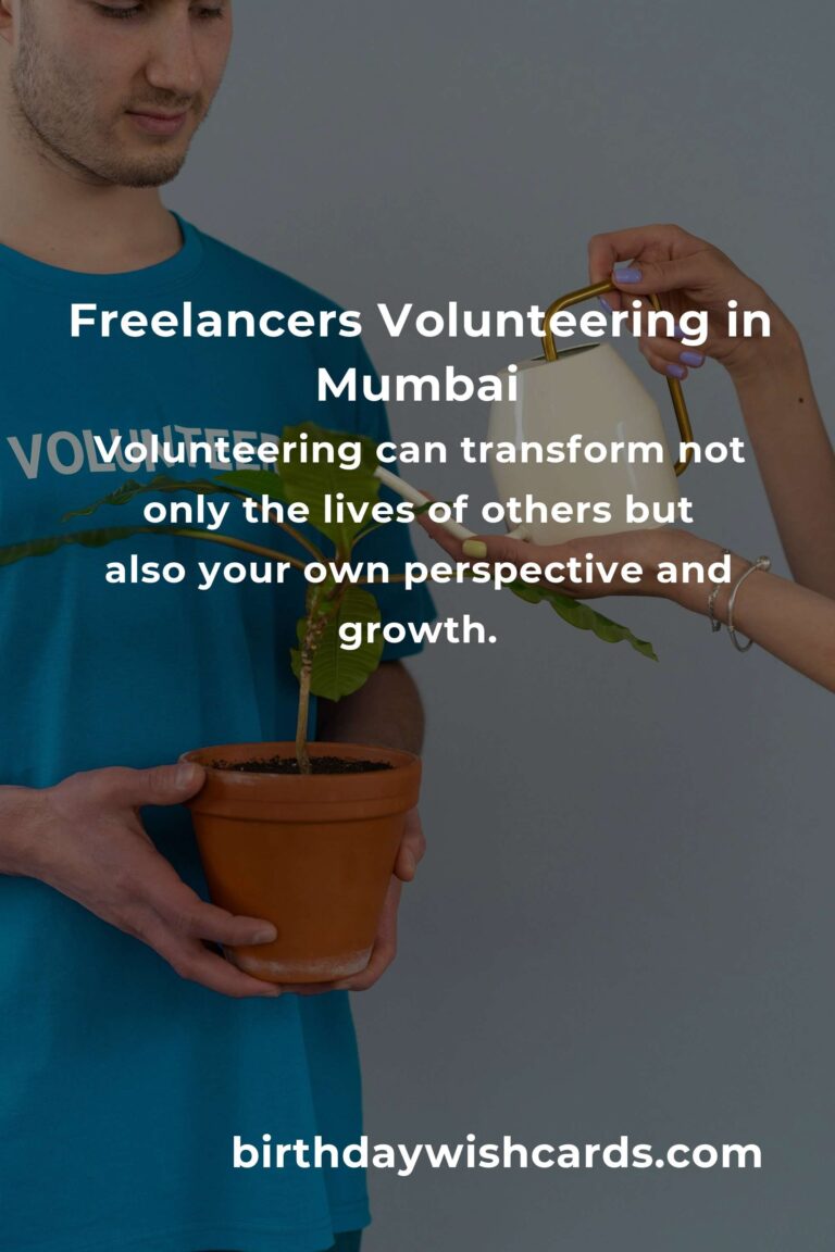 Finding Heartfelt Volunteer Opportunities for Freelancers in Mumbai