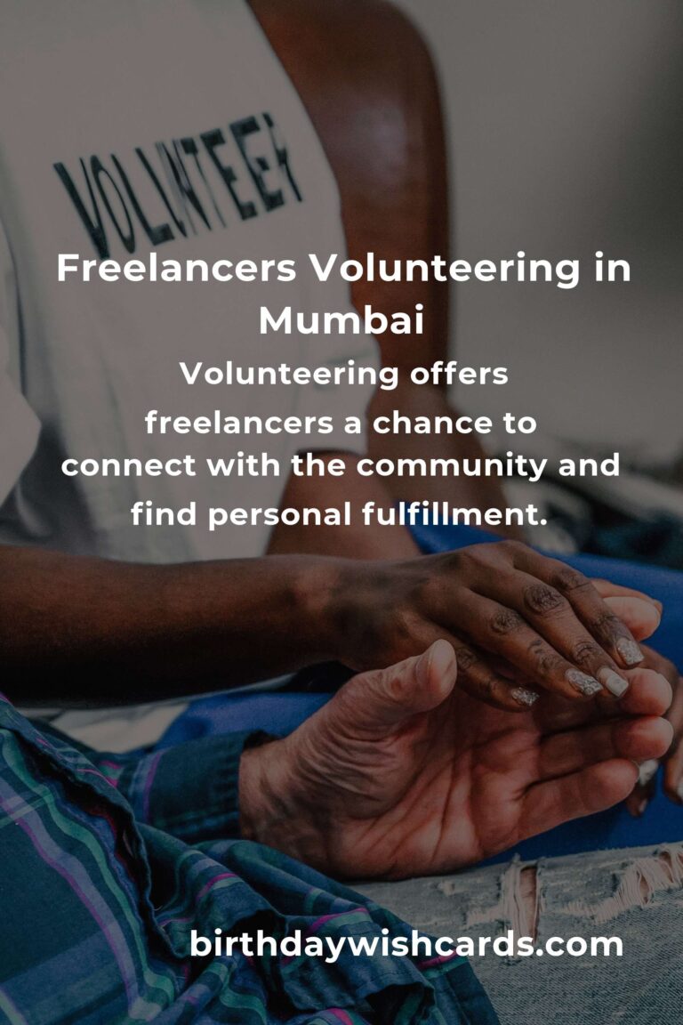 Finding Heartfelt Volunteer Opportunities for Freelancers in Mumbai