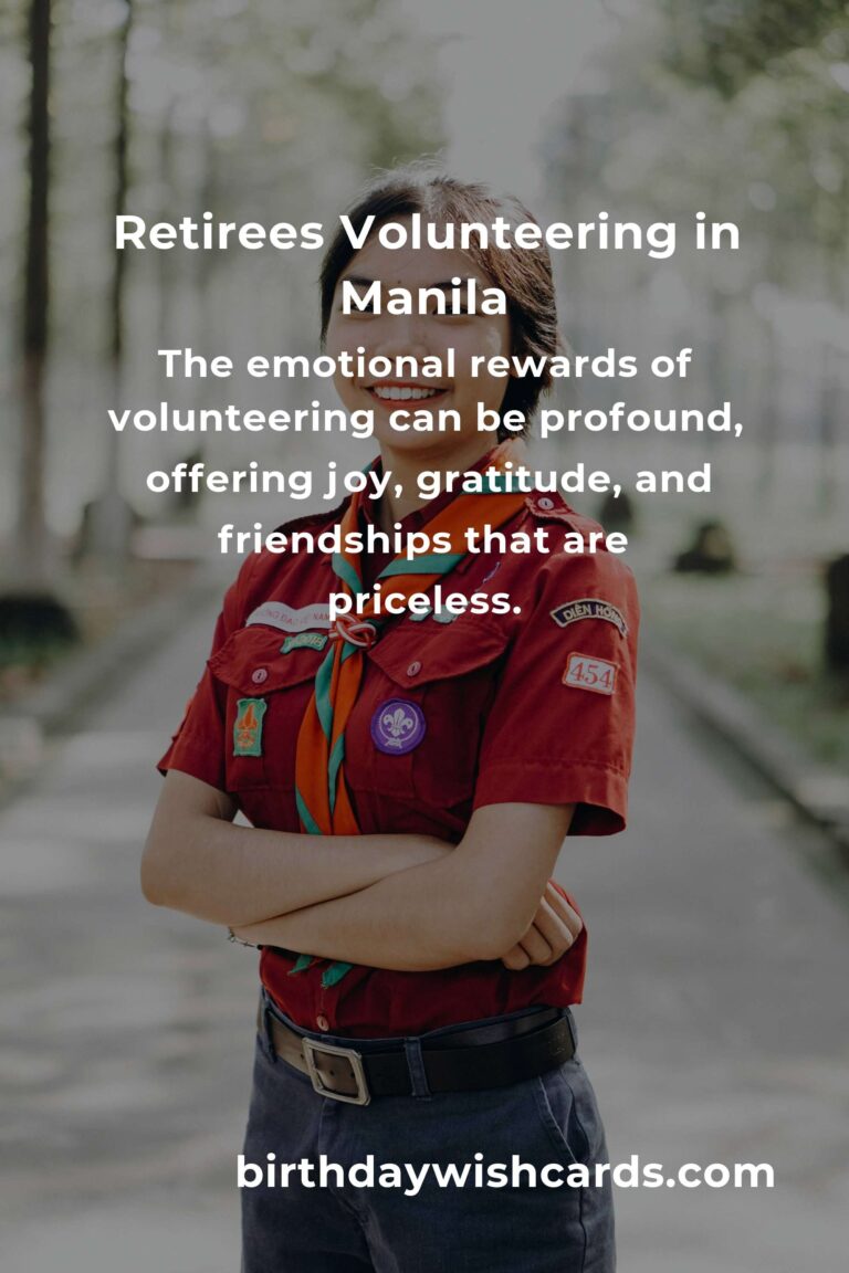 Finding Purpose: A Heartfelt Guide to Volunteering in Manila for Retirees