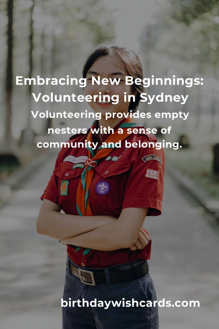 Finding Purpose: Volunteer Opportunities for Empty Nesters in Sydney