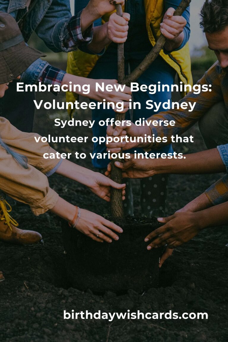 Finding Purpose: Volunteer Opportunities for Empty Nesters in Sydney