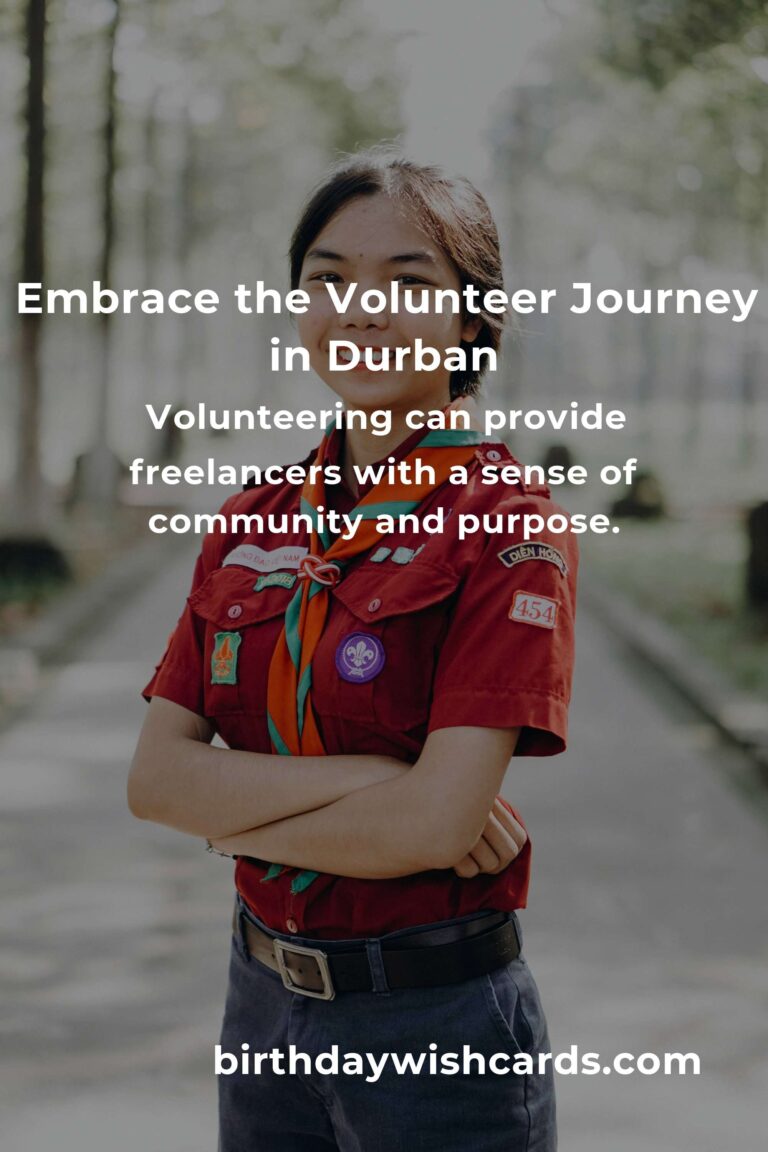 Finding Purpose: Volunteer Opportunities for Freelancers in Durban