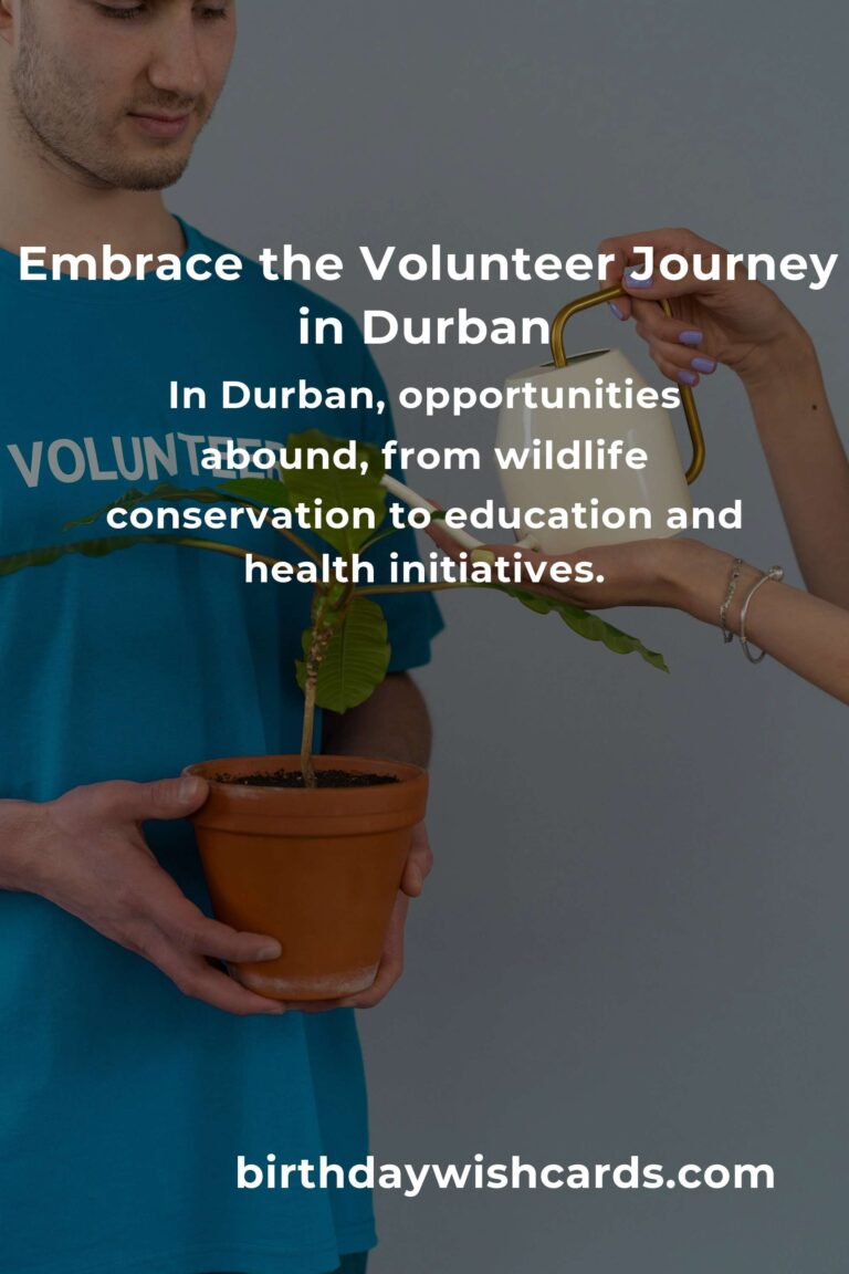 Finding Purpose: Volunteer Opportunities for Freelancers in Durban