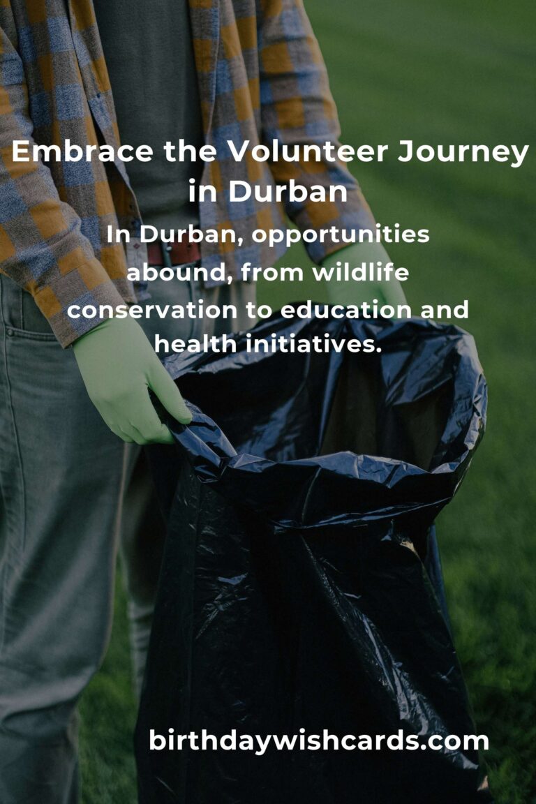 Finding Purpose: Volunteer Opportunities for Freelancers in Durban