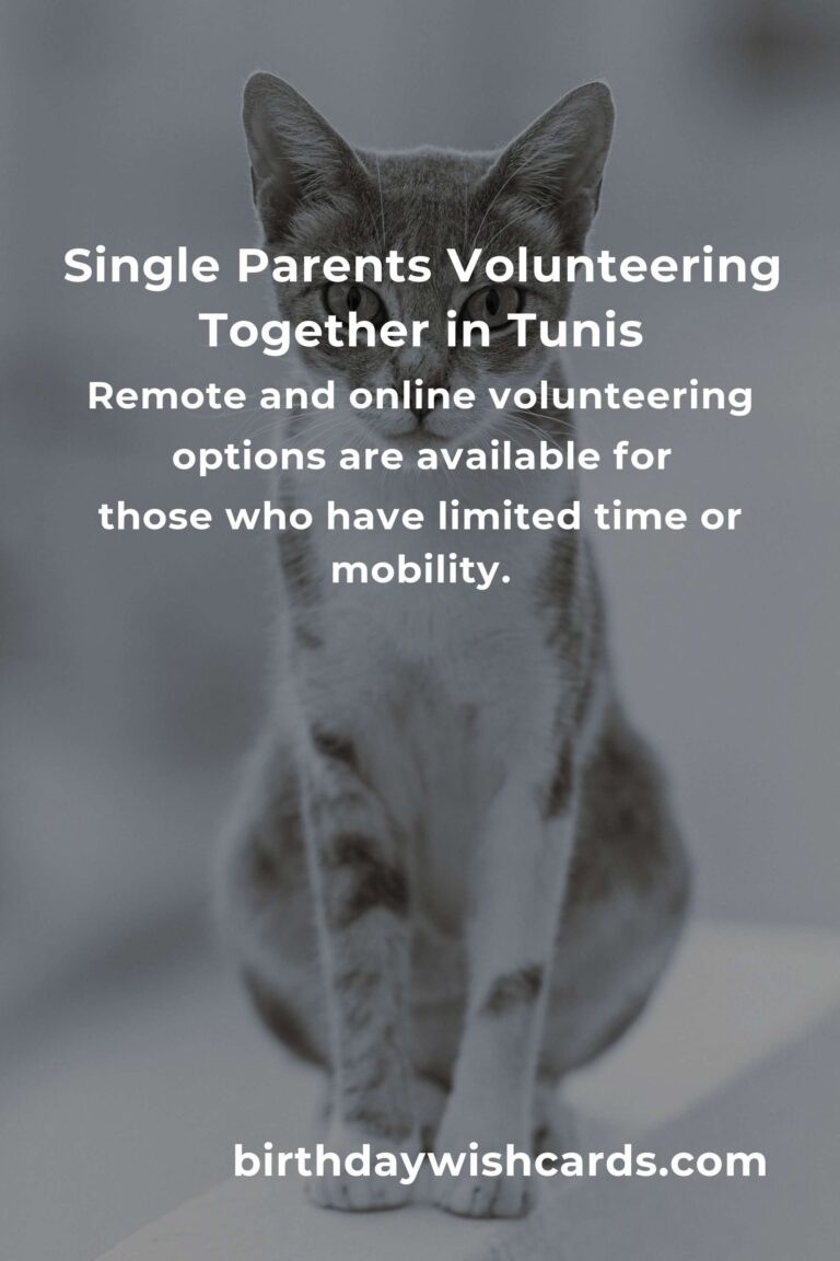 Finding Purpose and Connection: Volunteer Opportunities for Single Parents in Tunis