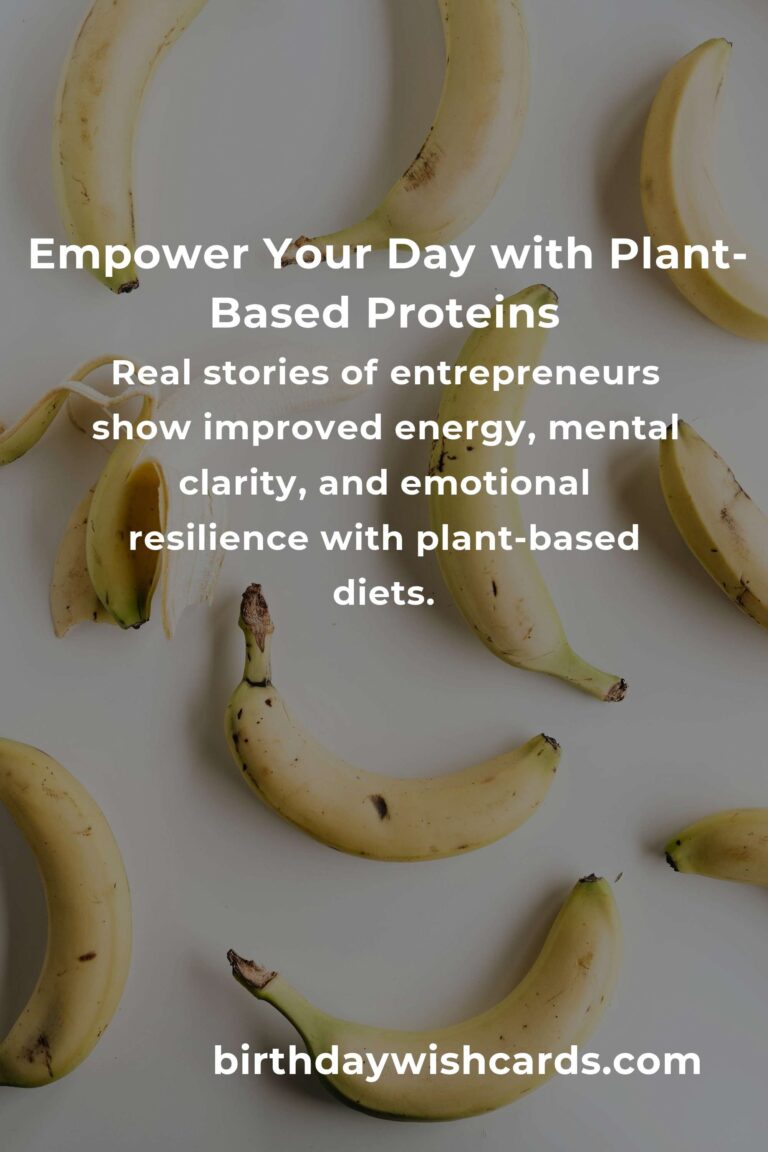 Fuel Your Ambitions: The Power of Plant-Based Proteins for Entrepreneurs