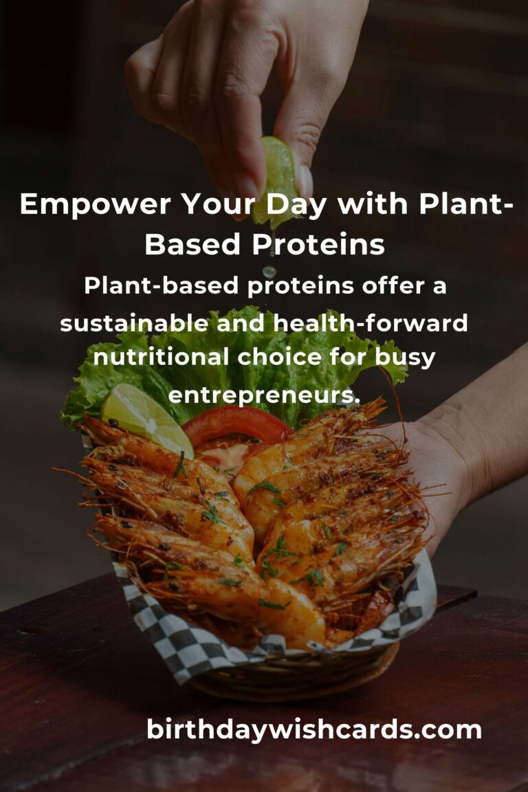 Fuel Your Ambitions: The Power of Plant-Based Proteins for Entrepreneurs