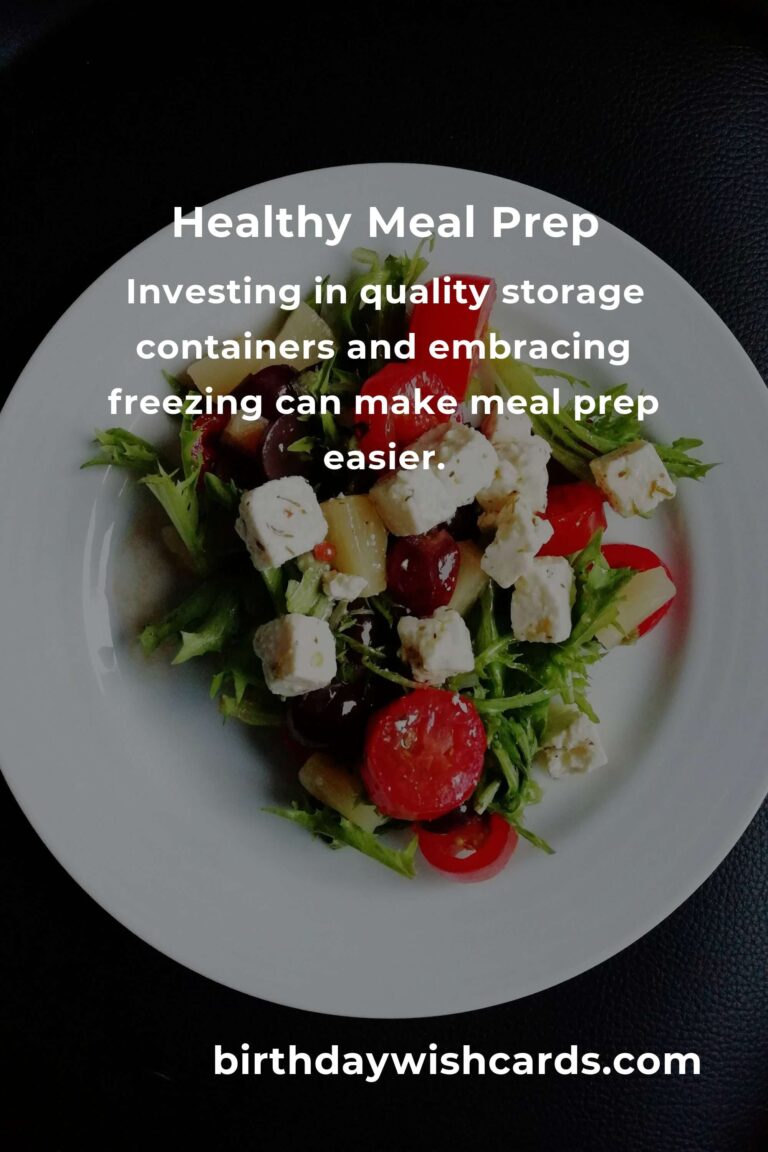 Healthy Meal Prep Strategies for Empty Nesters
