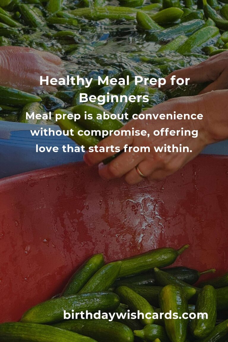 Healthy Meal Prep for First-Time Buyers: Nourish Your Body and Soul