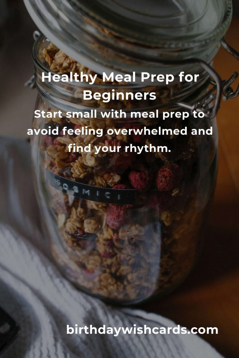 Healthy Meal Prep for First-Time Buyers: Nourish Your Body and Soul