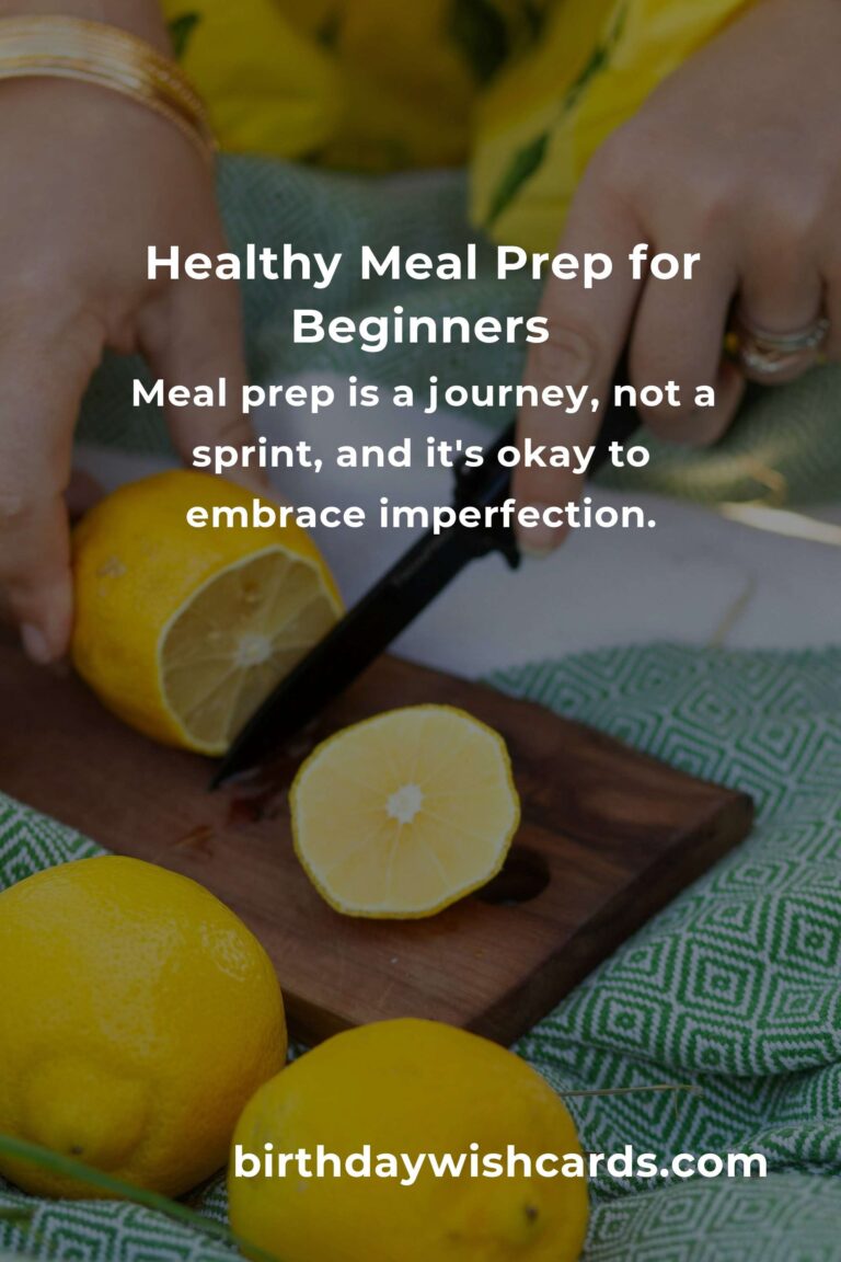 Healthy Meal Prep for First-Time Buyers: Nourish Your Body and Soul