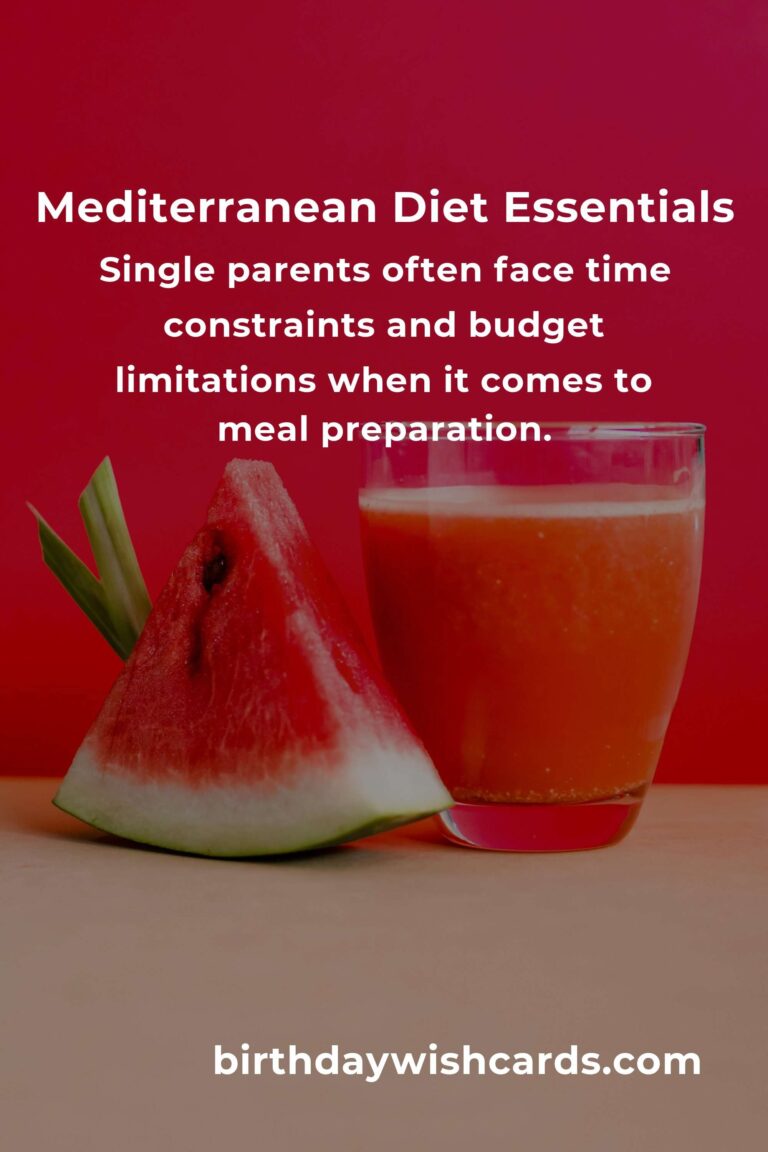 Healthy Mediterranean Diet for Single Parents: Simple Tips and Recipes
