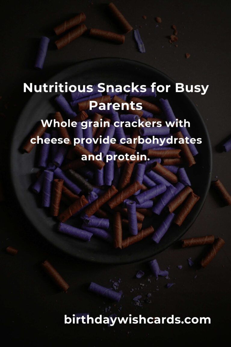 Healthy Snacks for Single Parents: Quick and Nutritious Options