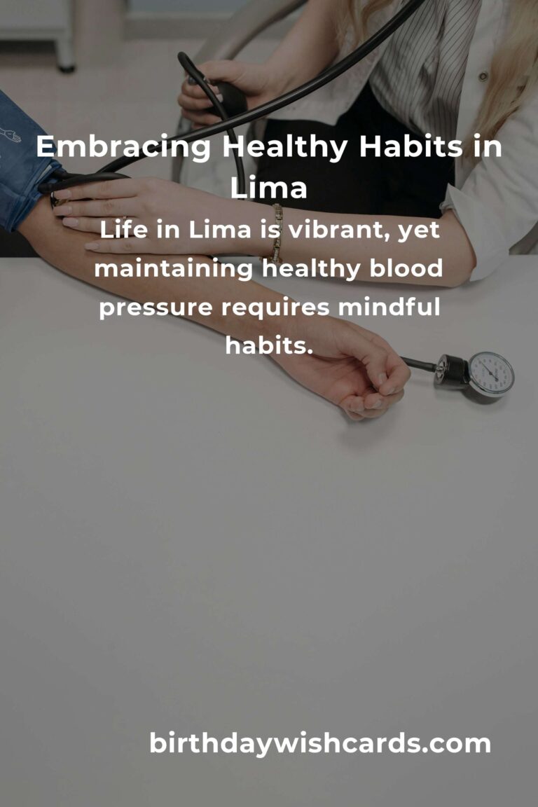 Heartfelt Habits: Navigating Daily Routines for Healthy Blood Pressure in Lima
