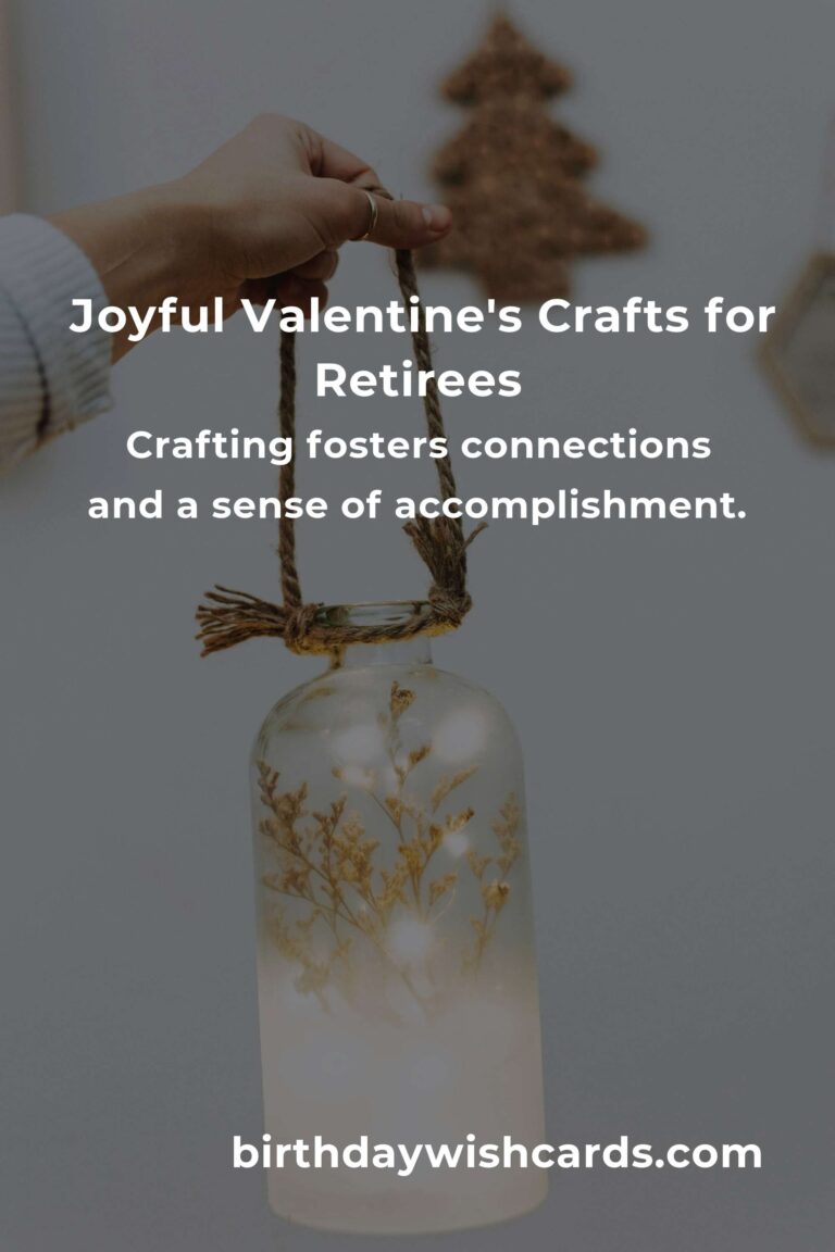 Heartfelt Valentine's Day Crafts to Bring Joy to Retirees