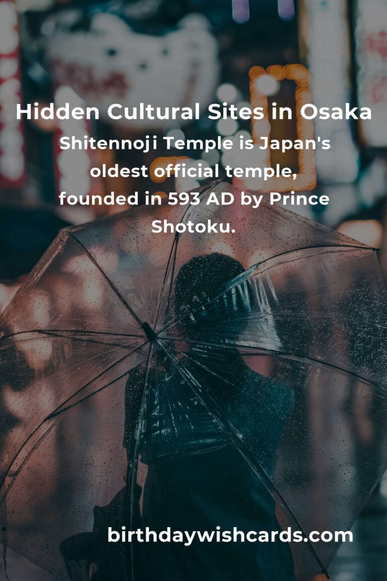 Hidden Cultural Sites in Osaka You Must See