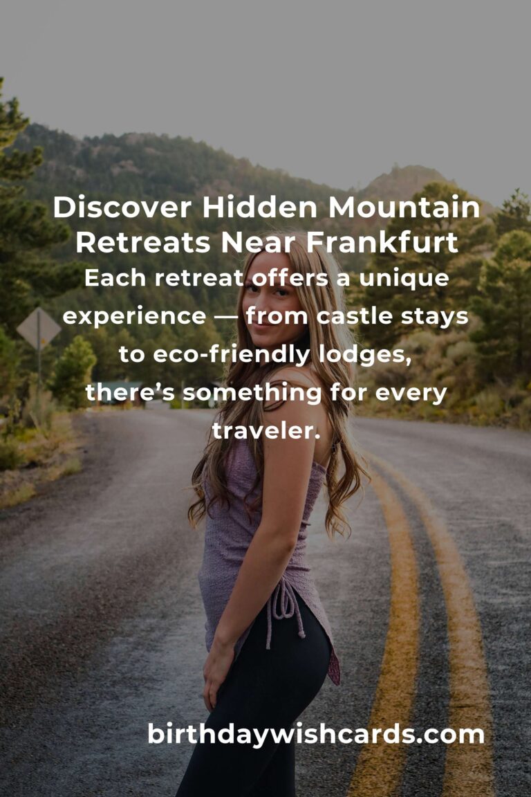 Hidden Mountain Retreats Near Frankfurt You Must Experience