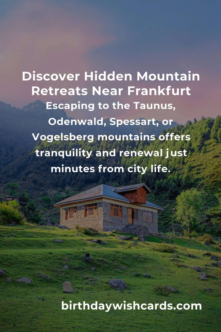 Hidden Mountain Retreats Near Frankfurt You Must Experience