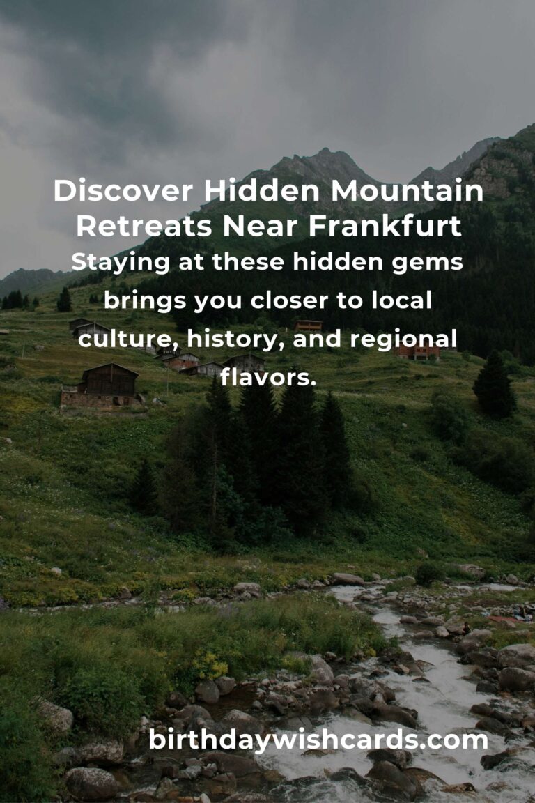 Hidden Mountain Retreats Near Frankfurt You Must Experience