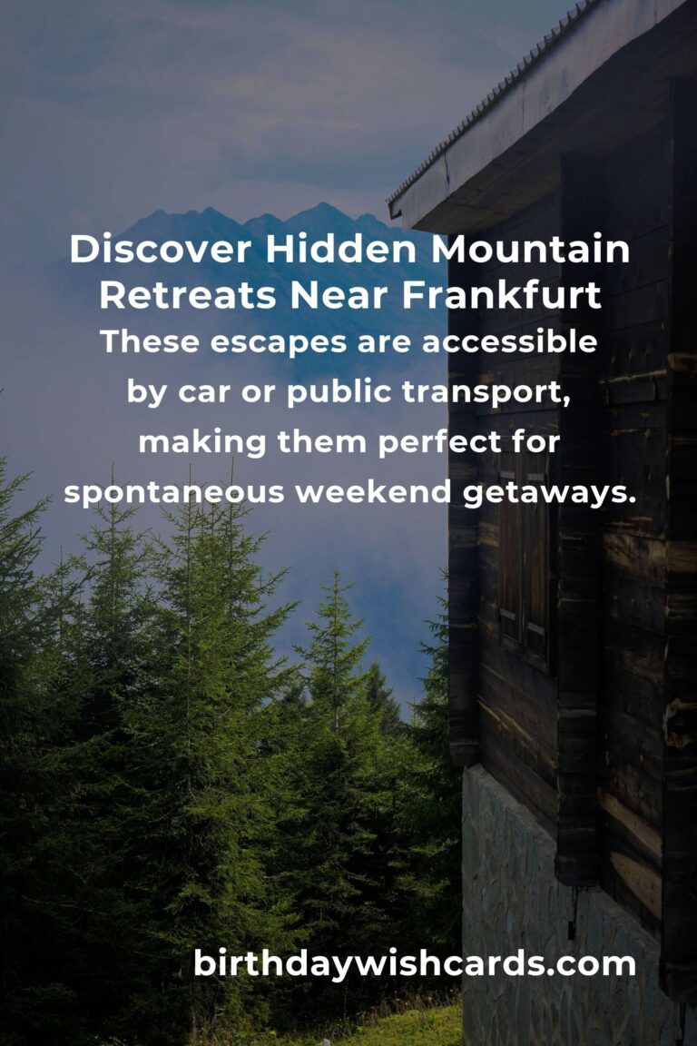 Hidden Mountain Retreats Near Frankfurt You Must Experience