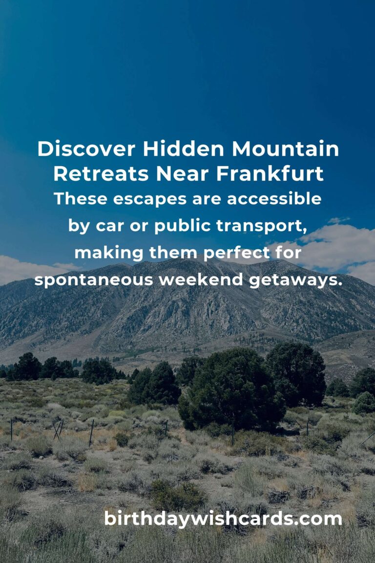 Hidden Mountain Retreats Near Frankfurt You Must Experience