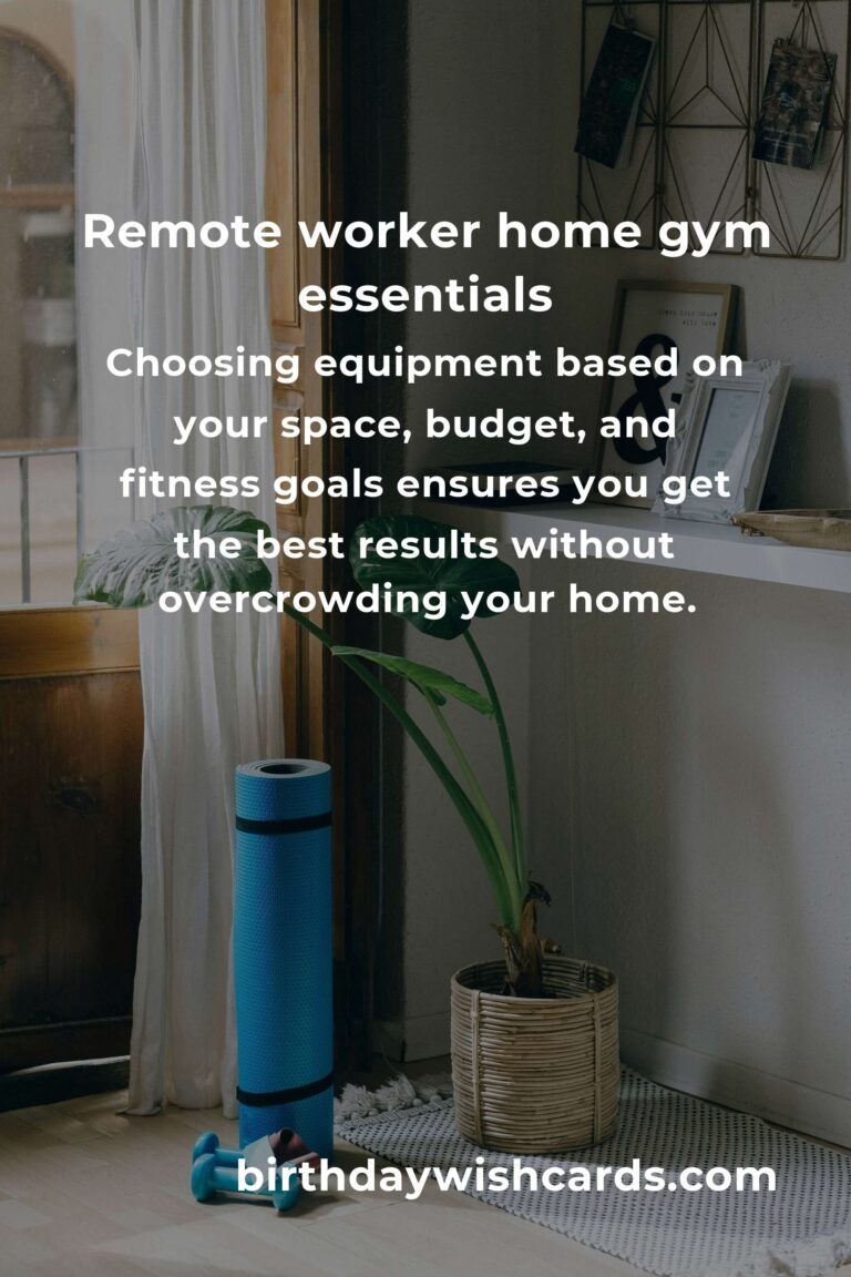 Home Workouts Equipment Guide for Remote Workers: Transform Your Space, Elevate Your Wellbeing