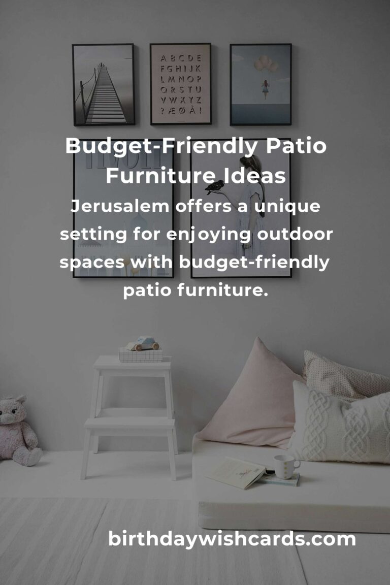 How to Build Budget-Friendly Patio Furniture in Jerusalem
