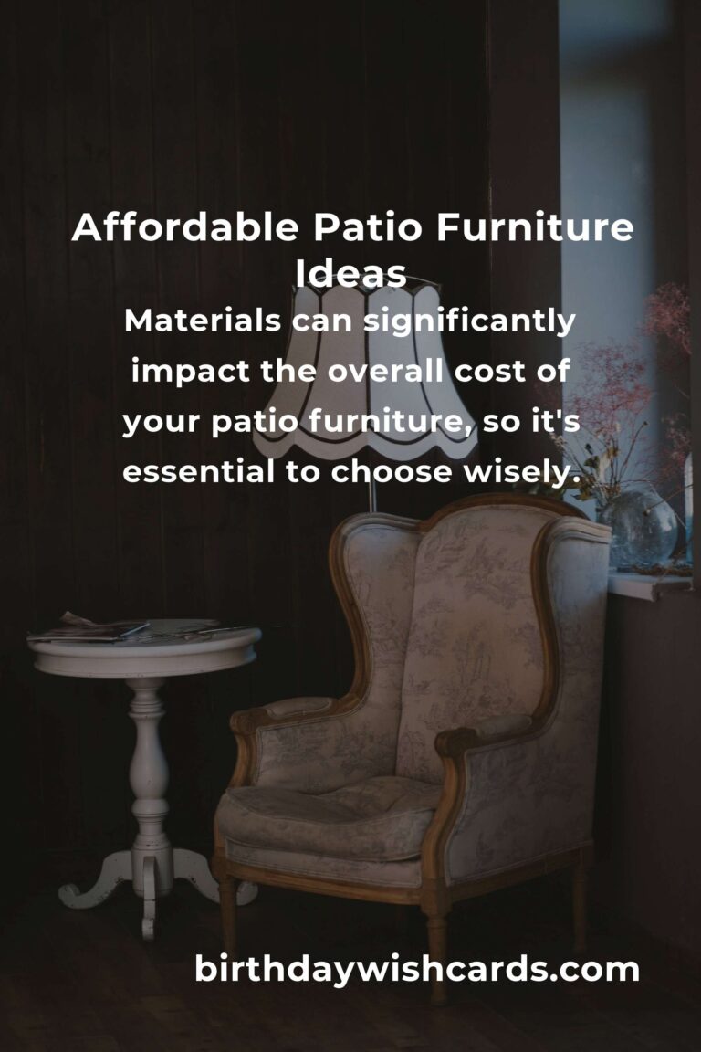 How to Build Patio Furniture on a Budget in Cairo