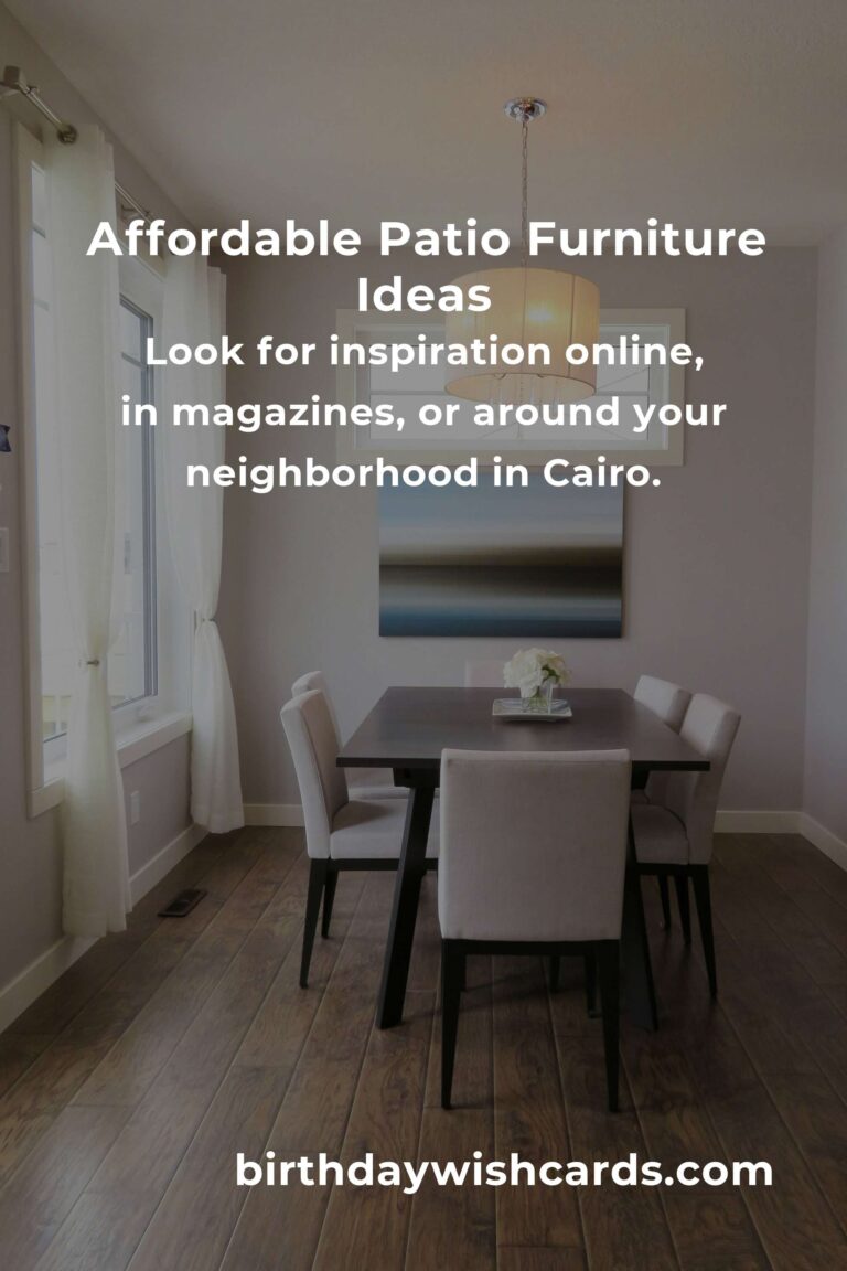 How to Build Patio Furniture on a Budget in Cairo