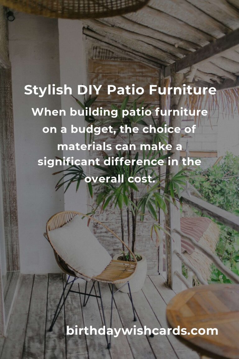 How to Build Patio Furniture on a Budget in Toronto: A Complete Guide