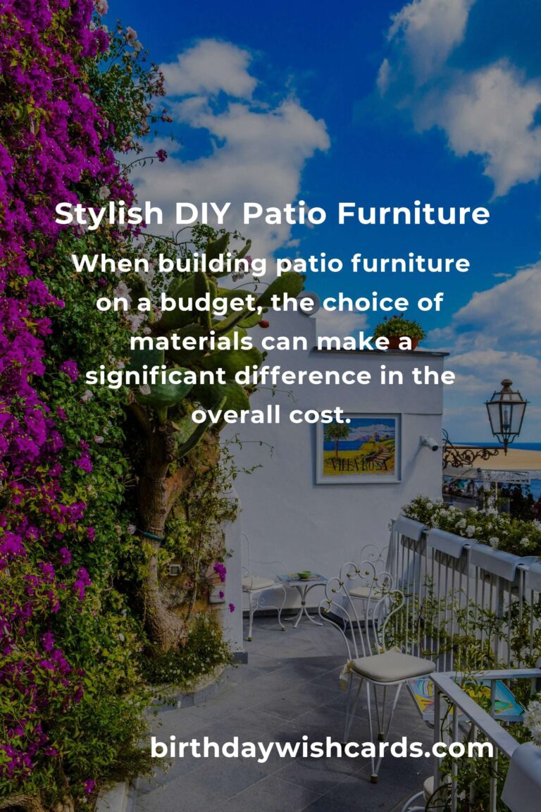 How to Build Patio Furniture on a Budget in Toronto: A Complete Guide