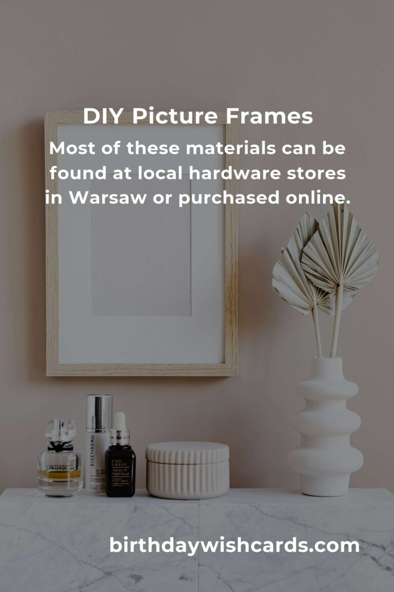 How to Build Picture Frames on a Budget in Warsaw