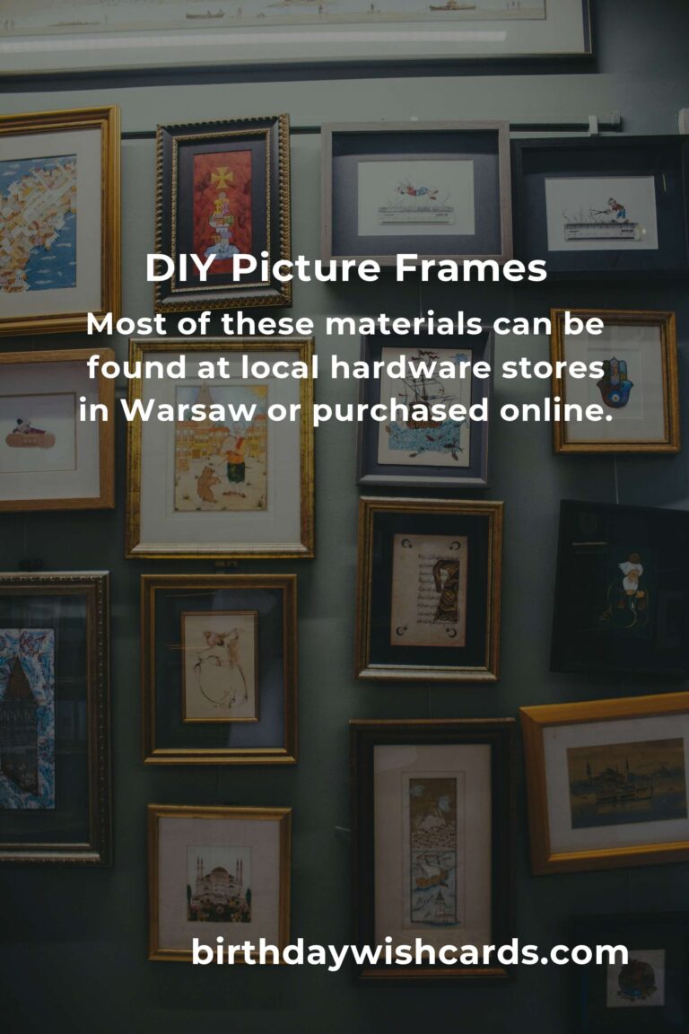 How to Build Picture Frames on a Budget in Warsaw