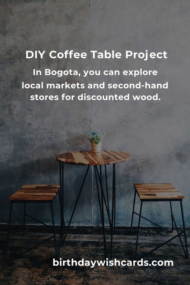 How to Build a Coffee Table on a Budget in Bogota