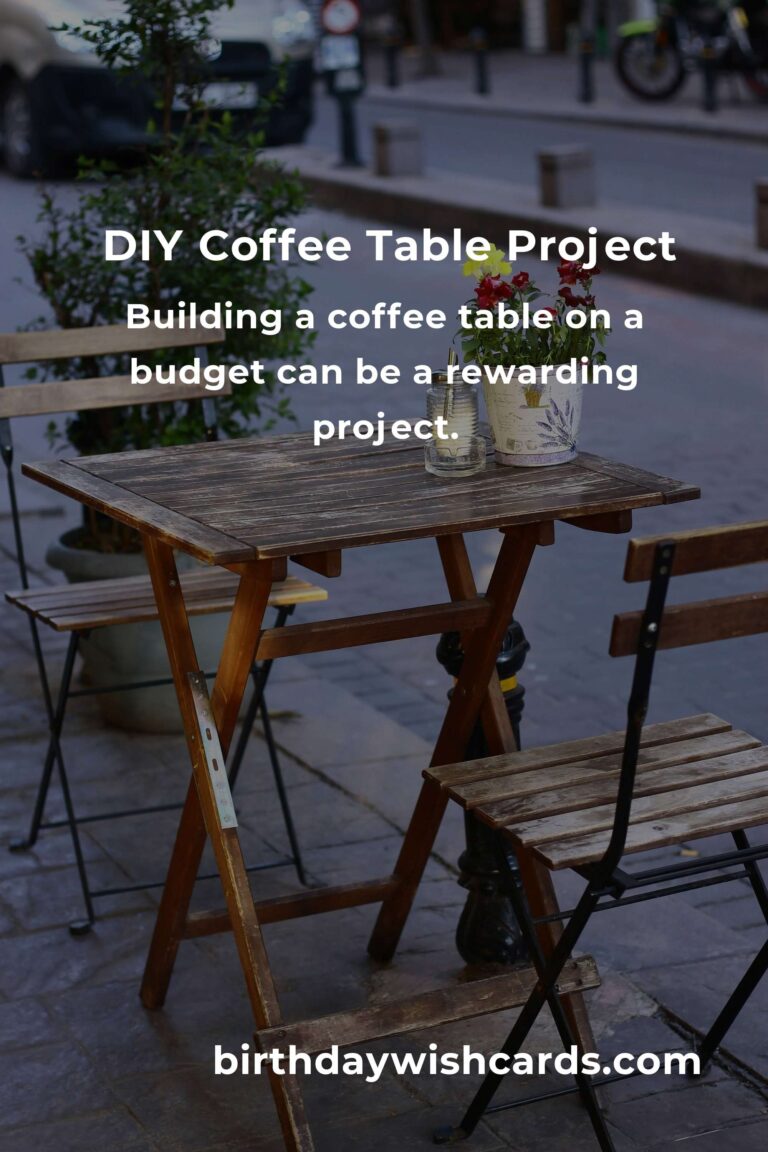 How to Build a Coffee Table on a Budget in Bogota