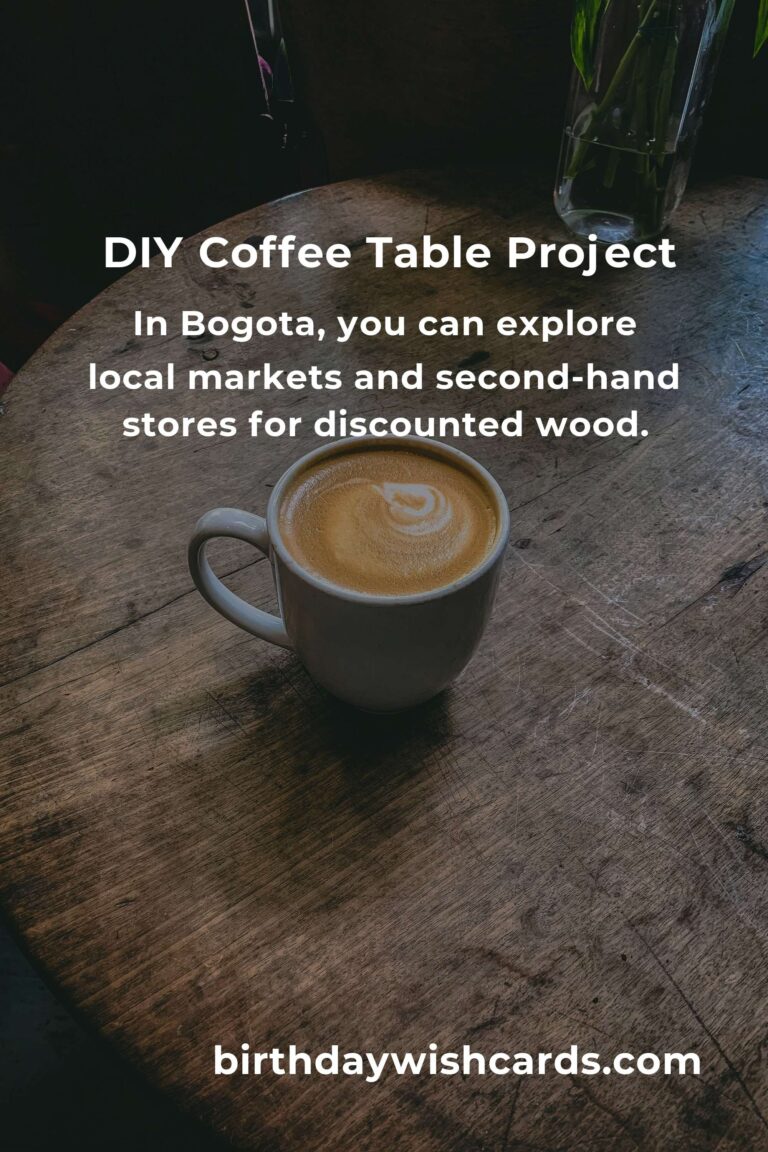 How to Build a Coffee Table on a Budget in Bogota