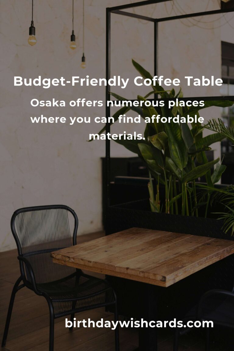 How to Build a Coffee Table on a Budget in Osaka