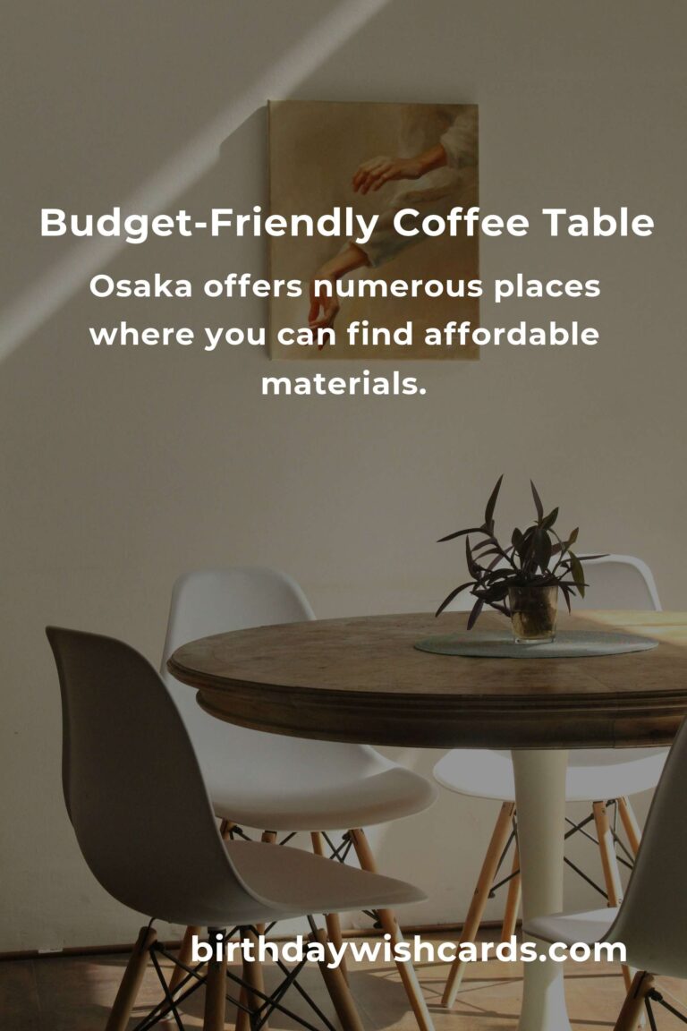 How to Build a Coffee Table on a Budget in Osaka