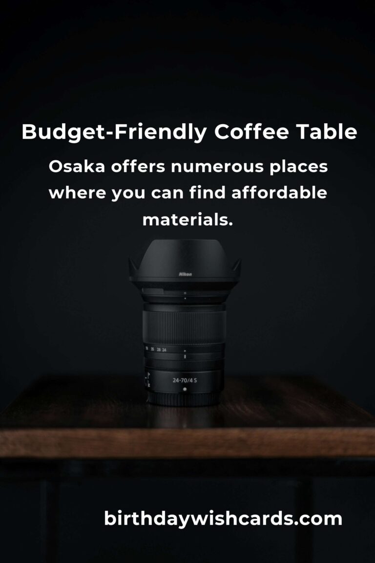 How to Build a Coffee Table on a Budget in Osaka