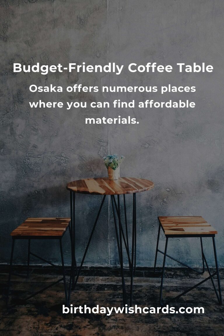 How to Build a Coffee Table on a Budget in Osaka