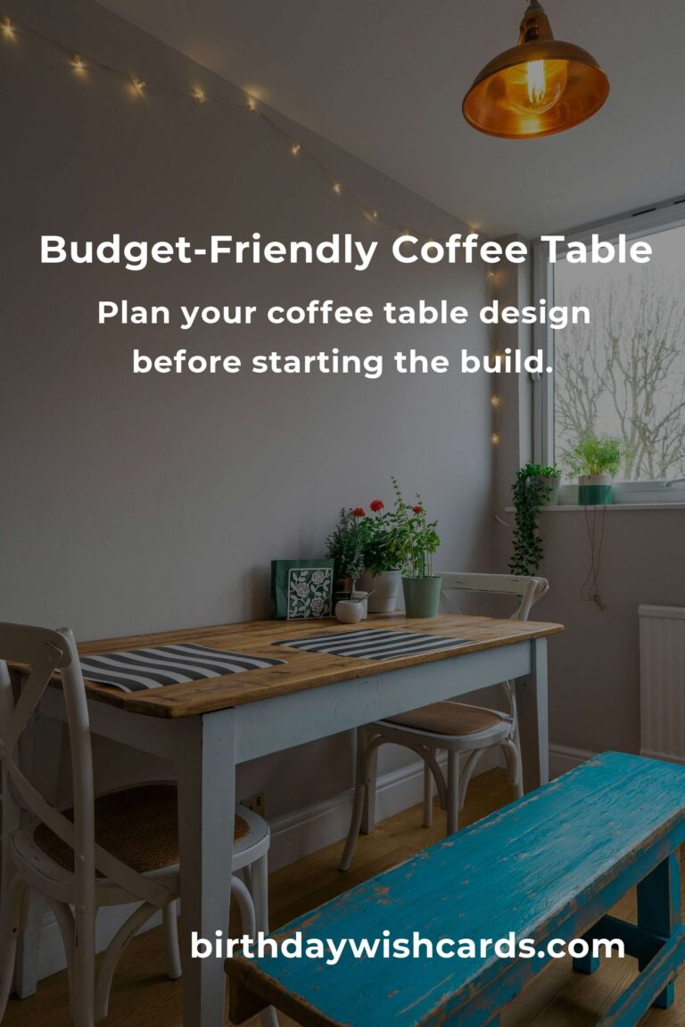How to Build a Coffee Table on a Budget in Osaka