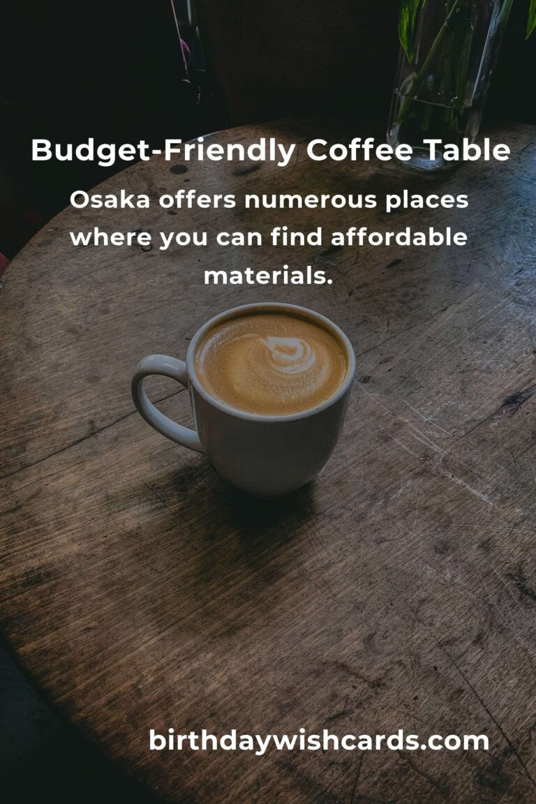 How to Build a Coffee Table on a Budget in Osaka
