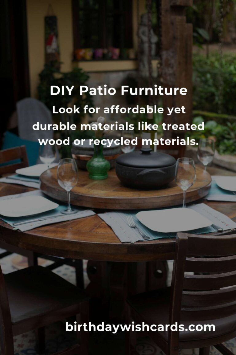How to Build a Patio Furniture on a Budget in Nice