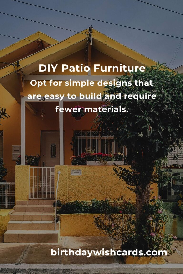 How to Build a Patio Furniture on a Budget in Nice
