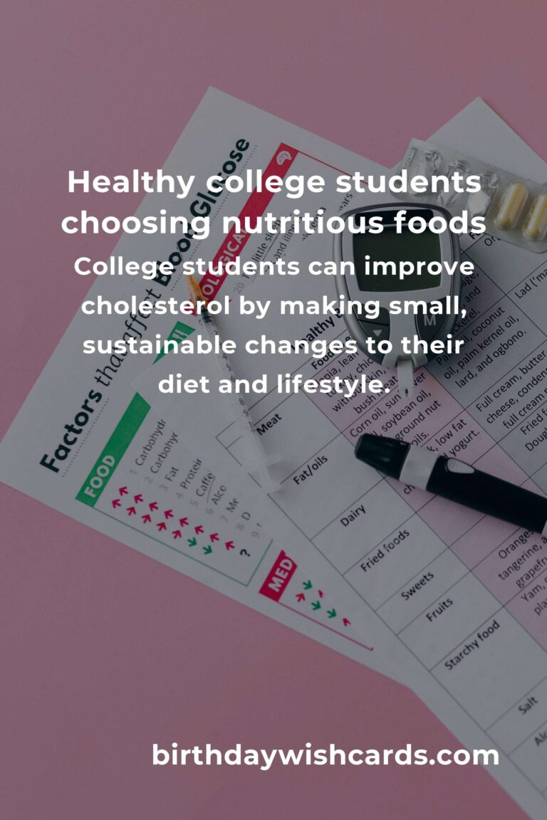 How to Improve Cholesterol for College Students: A Guide to Healthier Habits on Campus
