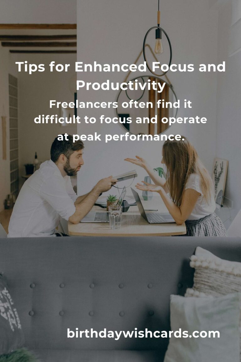 How to Improve Mental Clarity for Freelancers: Tips for Enhanced Focus and Productivity