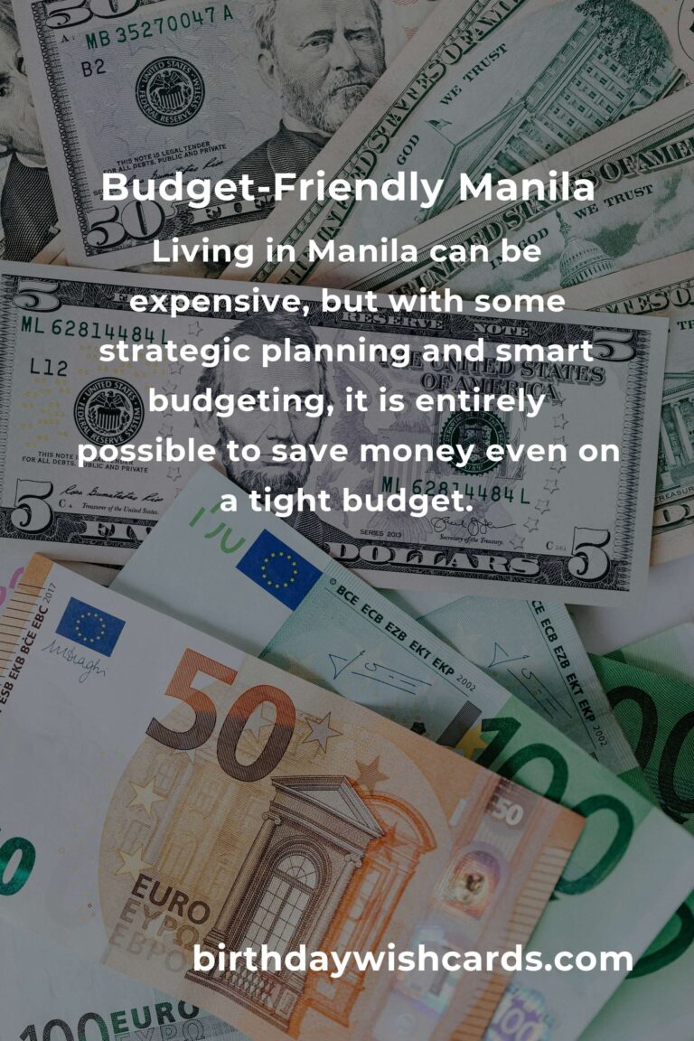 How to Save $500 in Manila on a Tight Budget