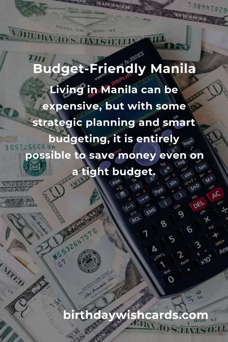 How to Save $500 in Manila on a Tight Budget