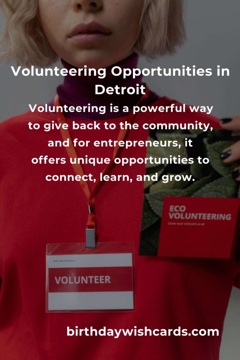 How to Start Volunteering in Detroit: A Guide for Entrepreneurs